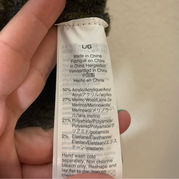 Madewell Short Kent Ex-Boyfriend Cardigan Sweater in Tonal Herringbone size L - Picture 6 of 8